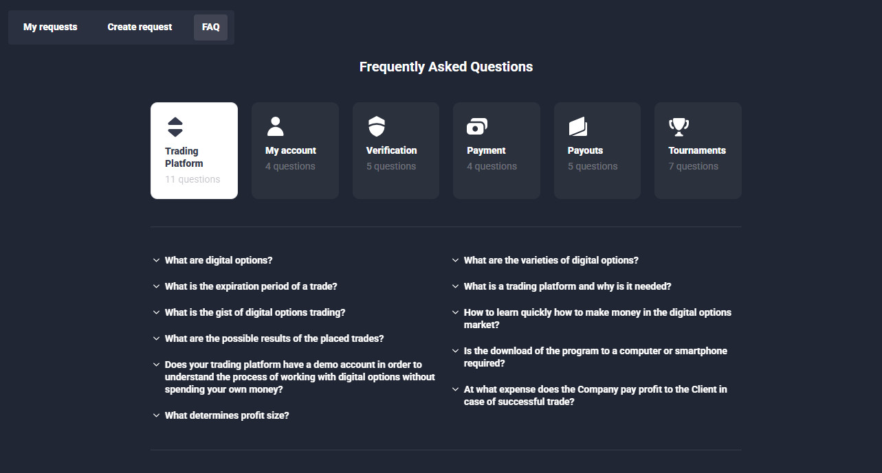 Interface comparison Quotex vs Binomo